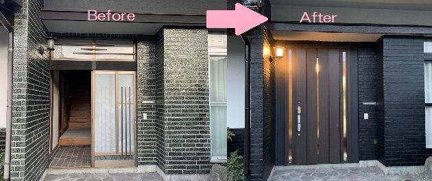 古民家 玄関ドアリフォーム ビフォーアフター Jpecolのblog