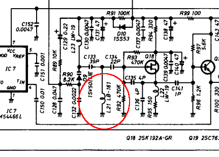 VCO電圧L21再ハンダ