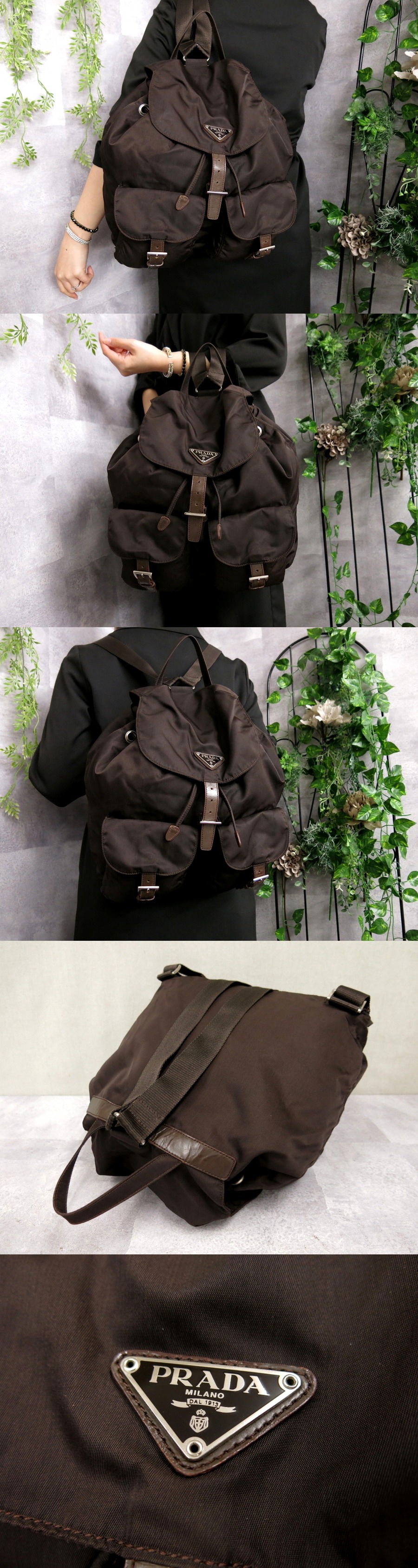 ○超美品○PRADA プラダ○三角プレートロゴ○ポコノ ナイロン 