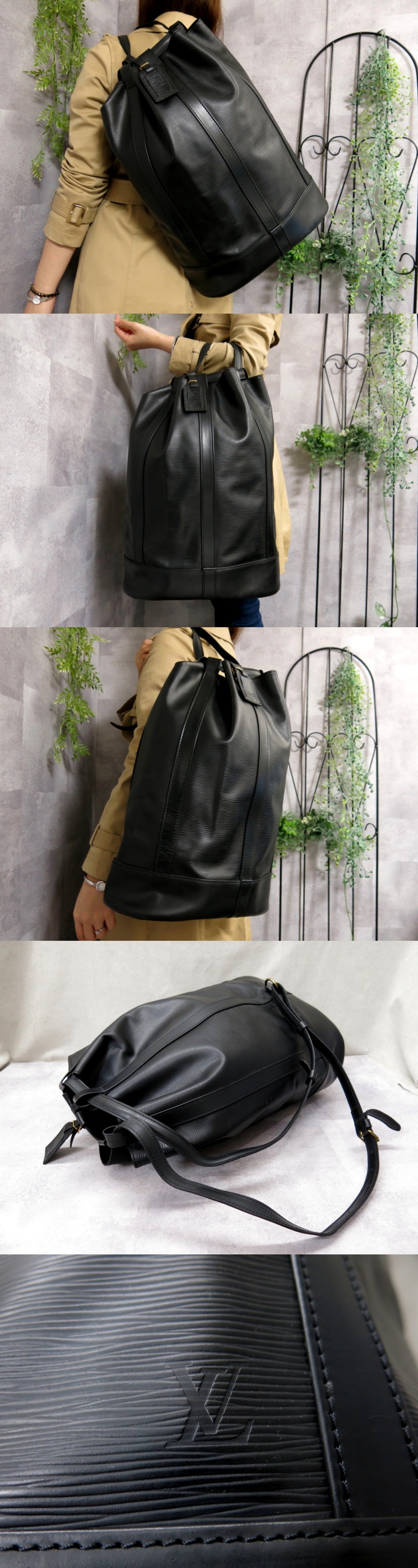 LOUIS VUITTON ルイ ヴィトン エピ ランドネ グレイン レザー 本革 ...
