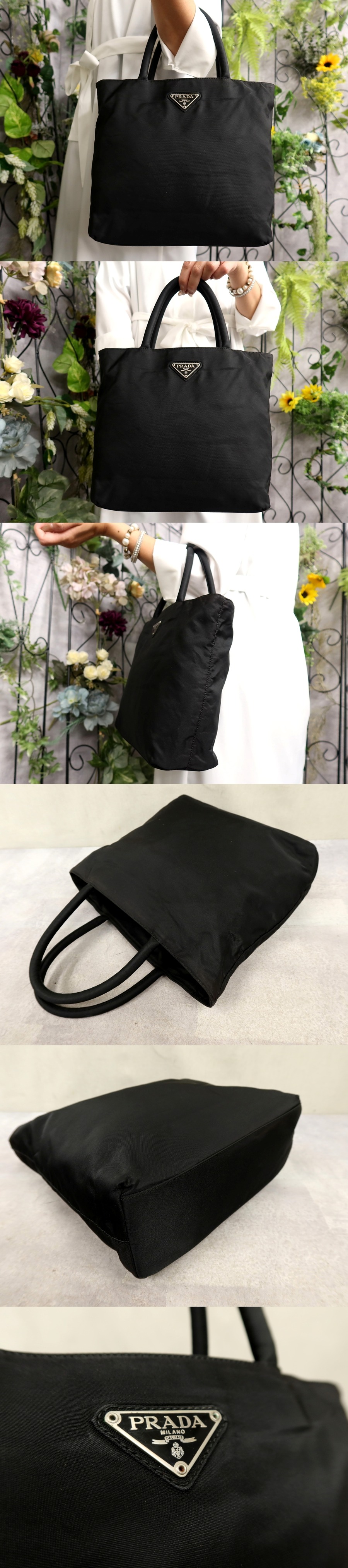 ○超美品○PRADA PRADA プラダ ナイロン プラダ○三角ロゴプレート
