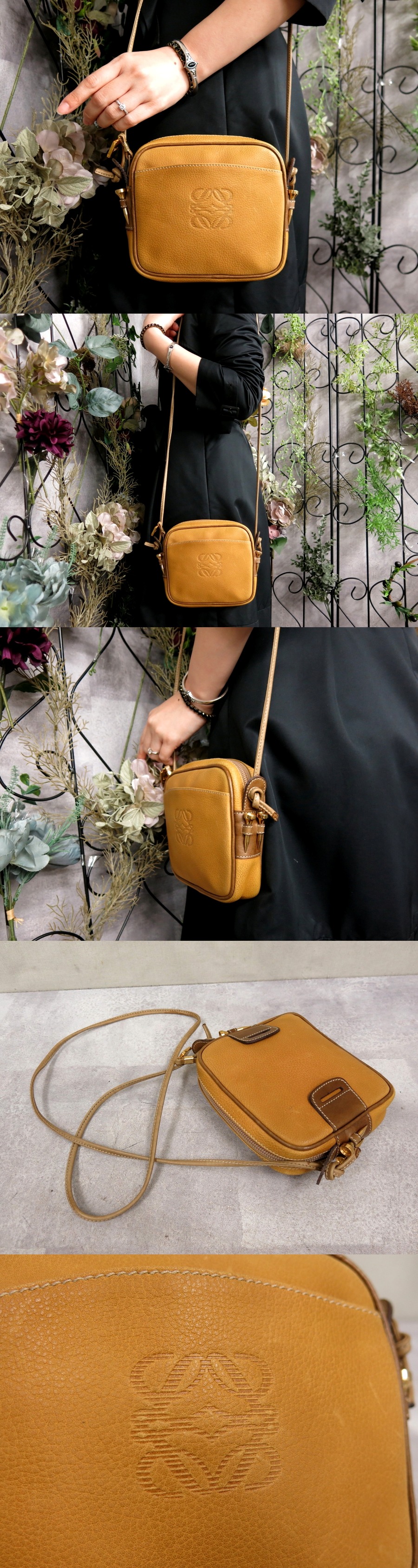 ○超美品○LOEWE ロエベ○アナグラム○カーフ レザー 本革○トート