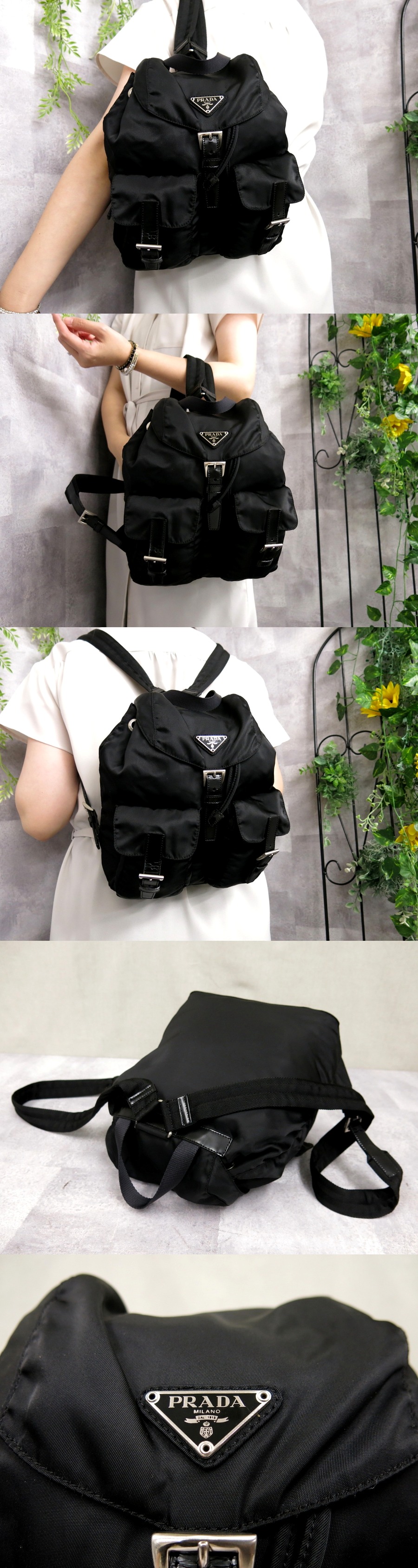 ナイロン カーフ ○超美品○PRADA プラダ○ポコノ レザー プラダ 本革