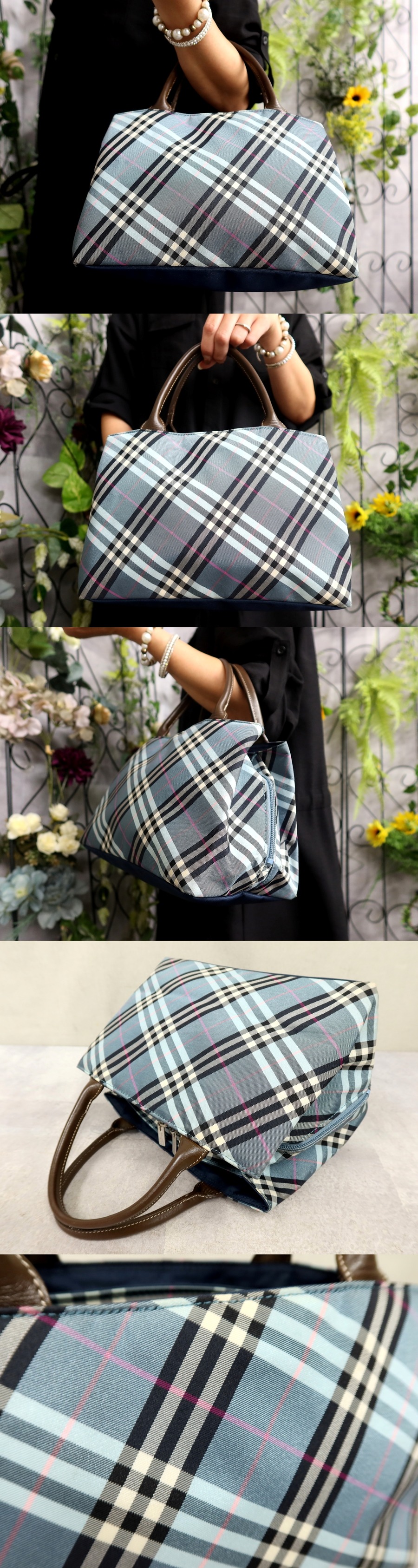 Burberry ショルダーバッグ レザー ノバチェック ホースロゴ BURBERRY 
