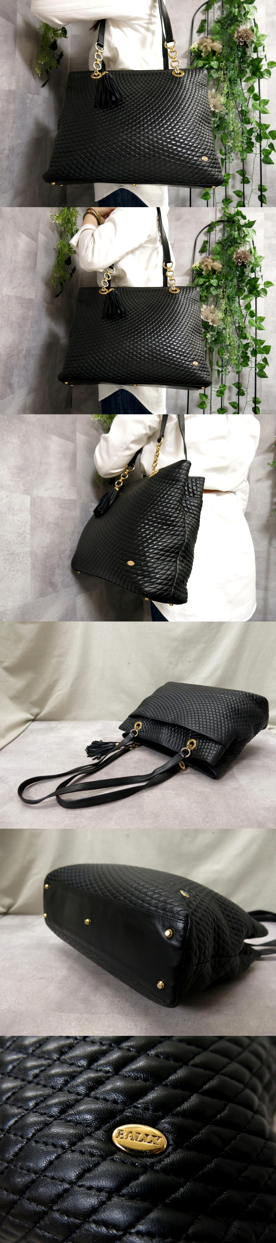 バリー ショルダーバッグ BALLY キルティング ラム レザー