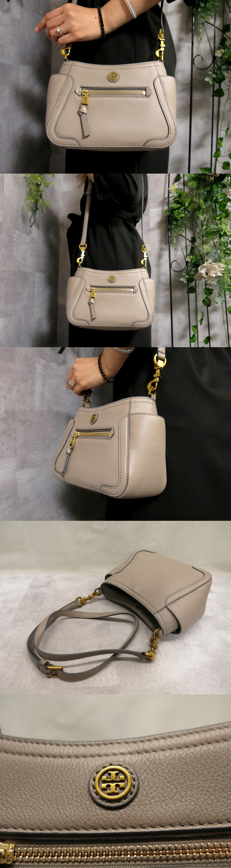 1円 □極美品□ TORY BURCH トリーバーチ キラシェブロン レザー