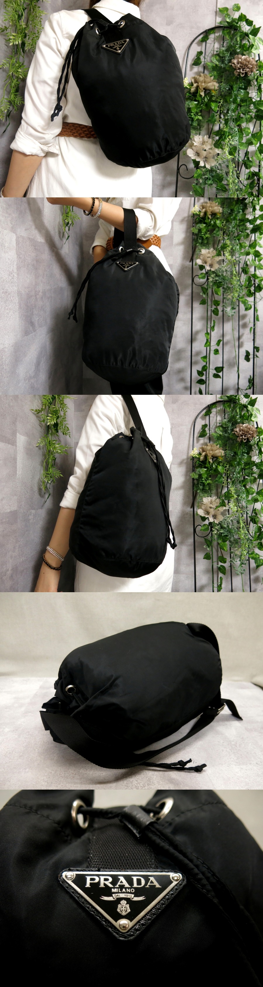 正規品】プラダPRADA 大きめサイズ斜めがけショルダーバッグ 黒 ポコノ