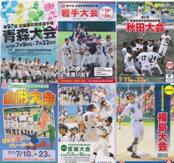 備忘録 熱球通信 特定非営利活動法人秋田県野球フォーラム ２０１５ 平成２７年 第９７回全国高等学校野球選手権大会東北６県大会 プログラム