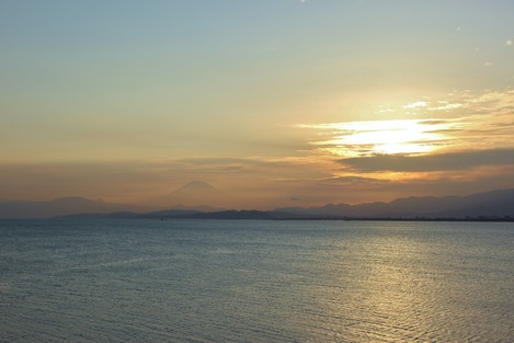 夕焼けの富士