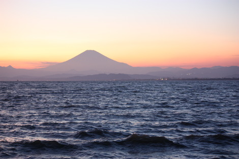 江の島からの富士