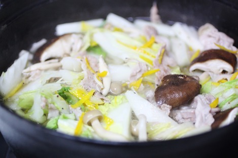 白菜と豚バラ肉のお鍋