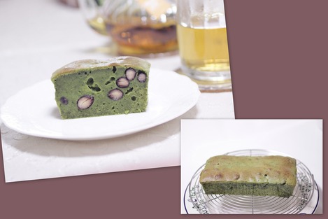 黒豆の抹茶ケーキ