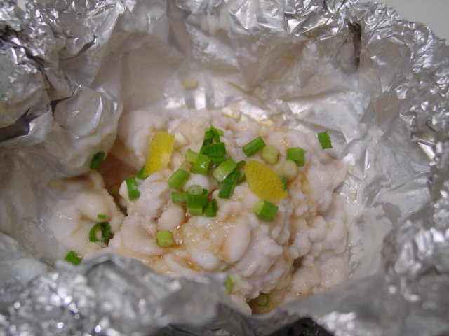 たらの白子のホイル焼き
