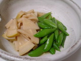 筍とスナップえんどう煮