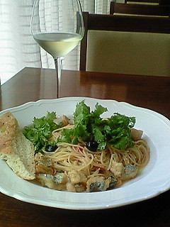 トビウオとトマトのパスタ