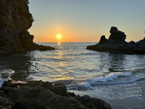 海に沈む夕陽