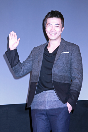 クォン・サンウ、映画『痛み』ジャパンプレミアにて。撮影：南