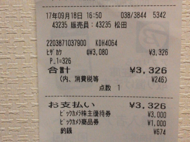 ビックカメラ170918
