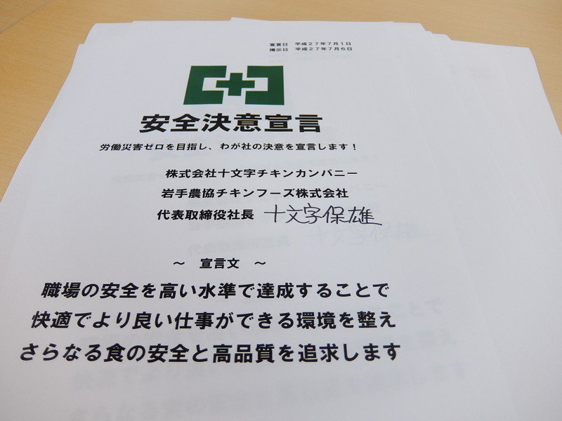 安全決意宣言 きまじめチキン日記