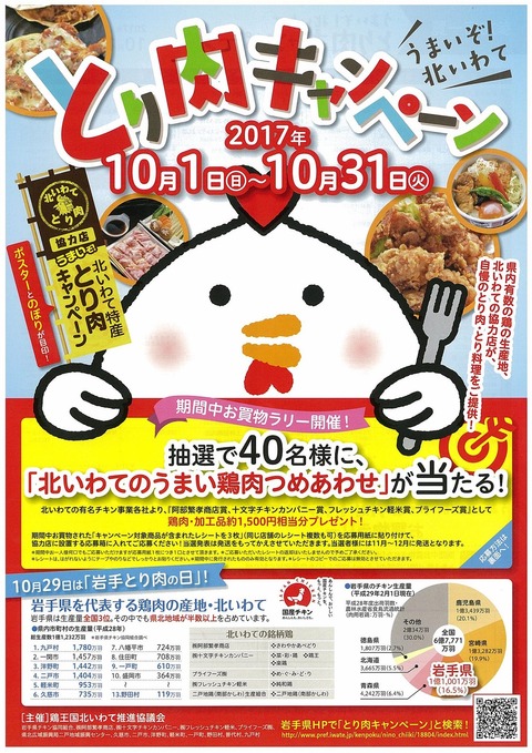 1710 とり肉キャンペーン 表