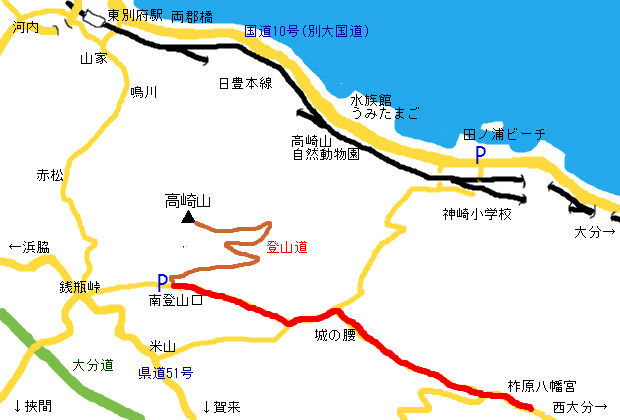 高崎山 柞原八幡宮から南登山口へ やまやま再発見