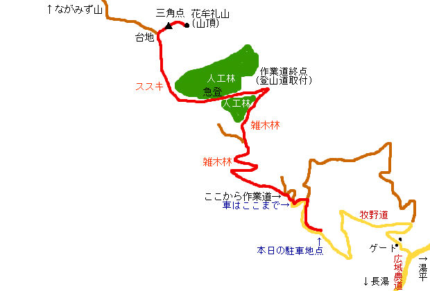 花牟礼山 紅葉の林とススキの原を抜けて やまやま再発見