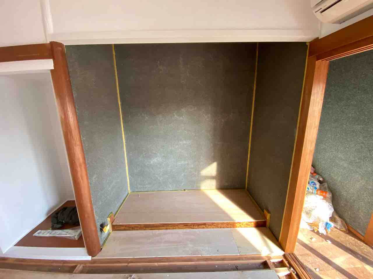 南側和室 床の間漆喰下地 Diyリフォーム日記