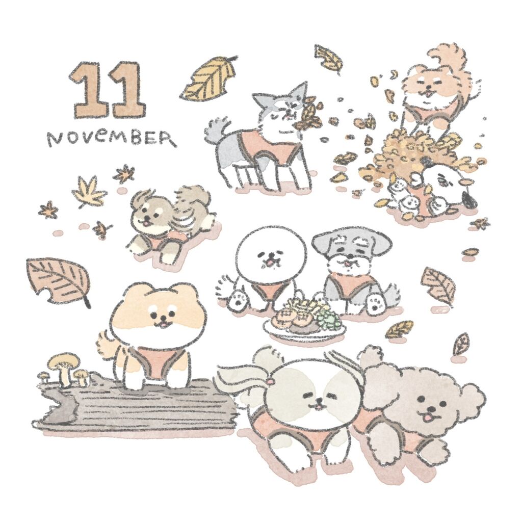 11月の壁紙カレンダー配布 じゅんのいぬかわいいメモ Powered By ライブドアブログ