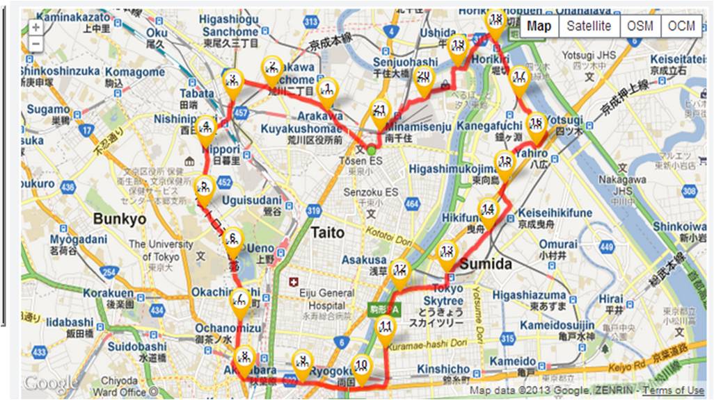 2.3 キロ 自転車 で 何 分