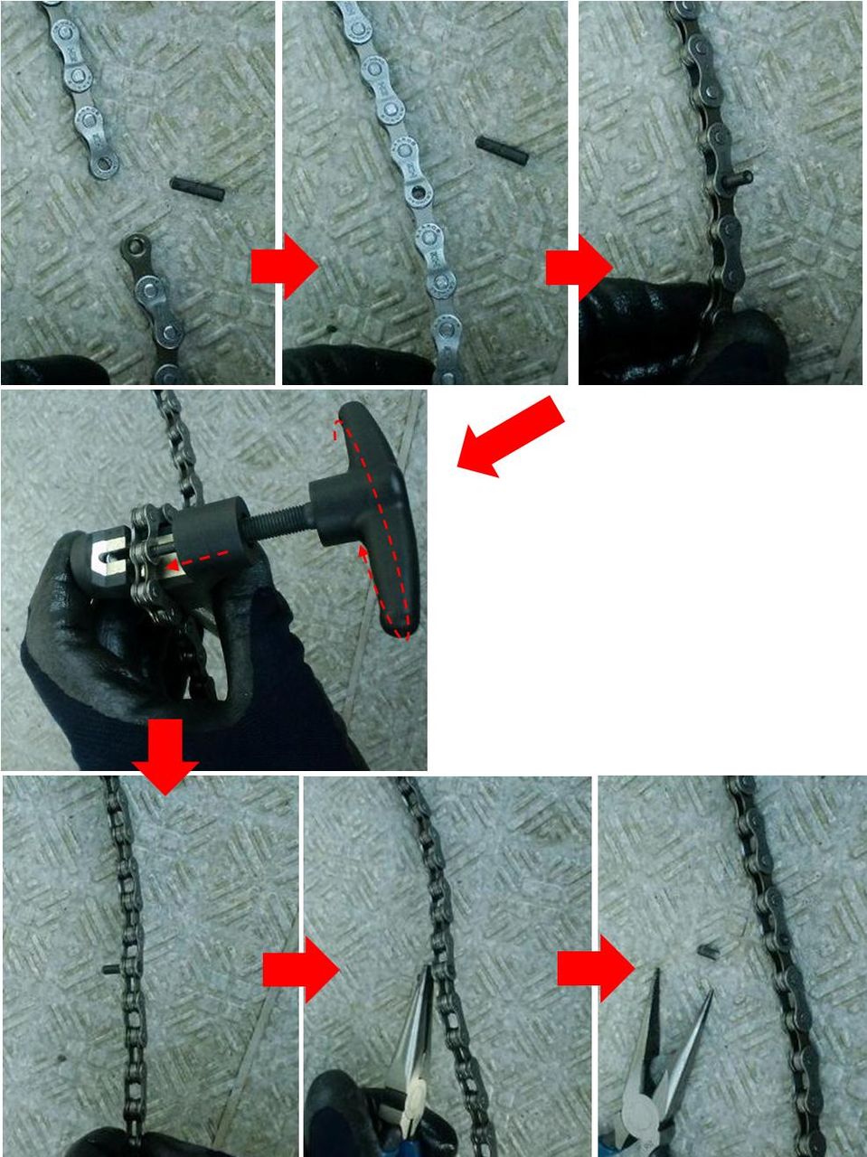 自転車 チェーン 切り 方