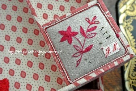 刺繍とカルトナージュのお裁縫箱 : My Sketchbook