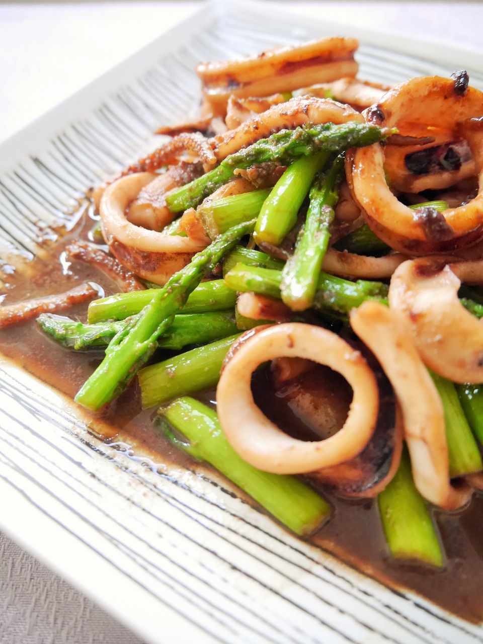 コクたっぷり いかとアスパラのワタ炒め J S Kitchen コクたっぷり いかとアスパラのワタ炒め J S Kitchen