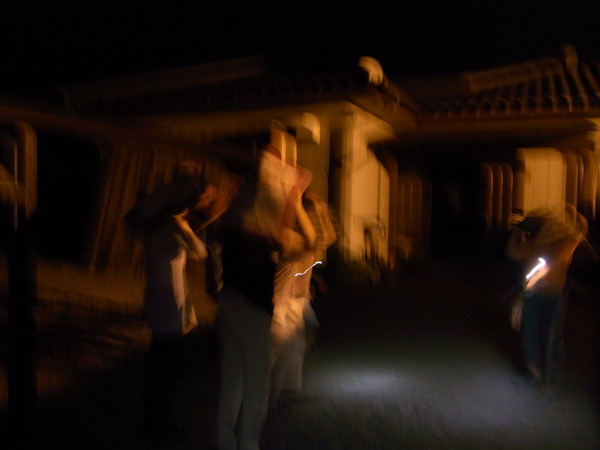 夜の避難訓練