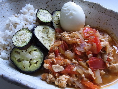 01.揚げナスのドライカレー