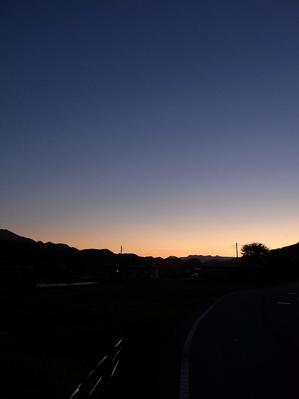 お彼岸の夕日2