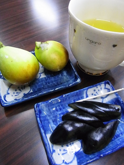 差し入れに秋茄子といちじく!