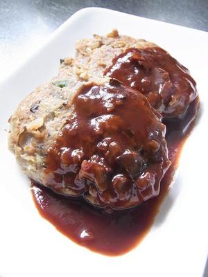 01.キノコとオカラのハンバーグ