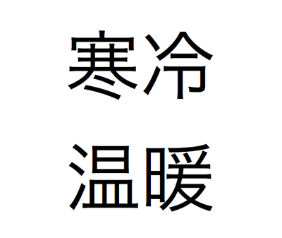 寒冷と温暖