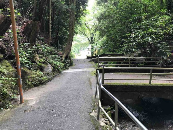 04.沢沿いの長い1本道