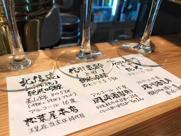 03.地酒をワイングラスで