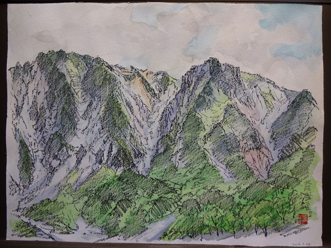 大政穂積 石鎚山 絵画 山
