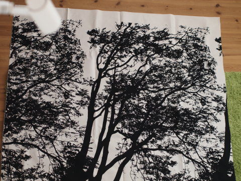 マリメッコ 特大ファブリックパネル 天然素材de小さな木の家