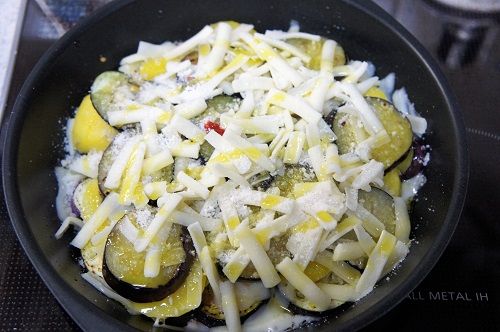 ちょっと一皿 インカのめざめと茄子のアーリオ オーリオチーズ焼き Juno Cuisine ちょっと一皿 インカのめざめと茄子のアーリオ オーリオチーズ焼き Juno Cuisine