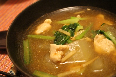 夏の冬瓜ほっこりスープとそうめんかぼちゃ