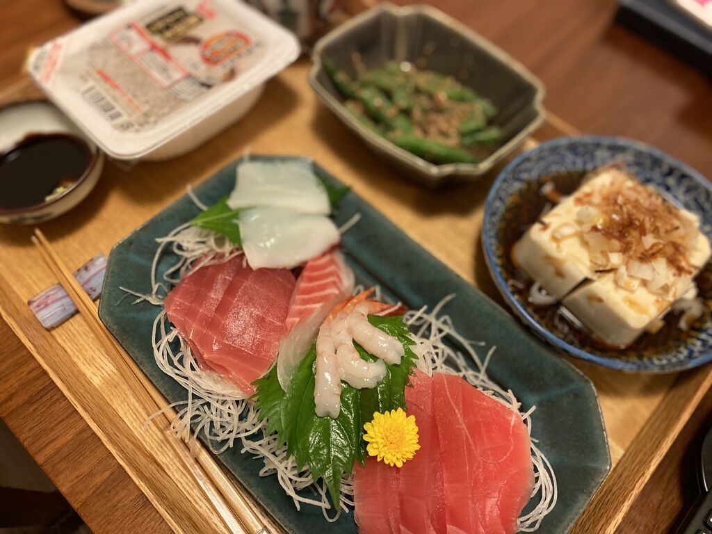 茶そばランチと刺身定食とサザエさん 観音裏黄昏備忘録