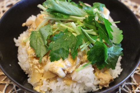 手作り親子丼と絶品味噌スープ