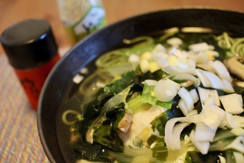 茶そばランチと豆柴シャンプーと広辞苑