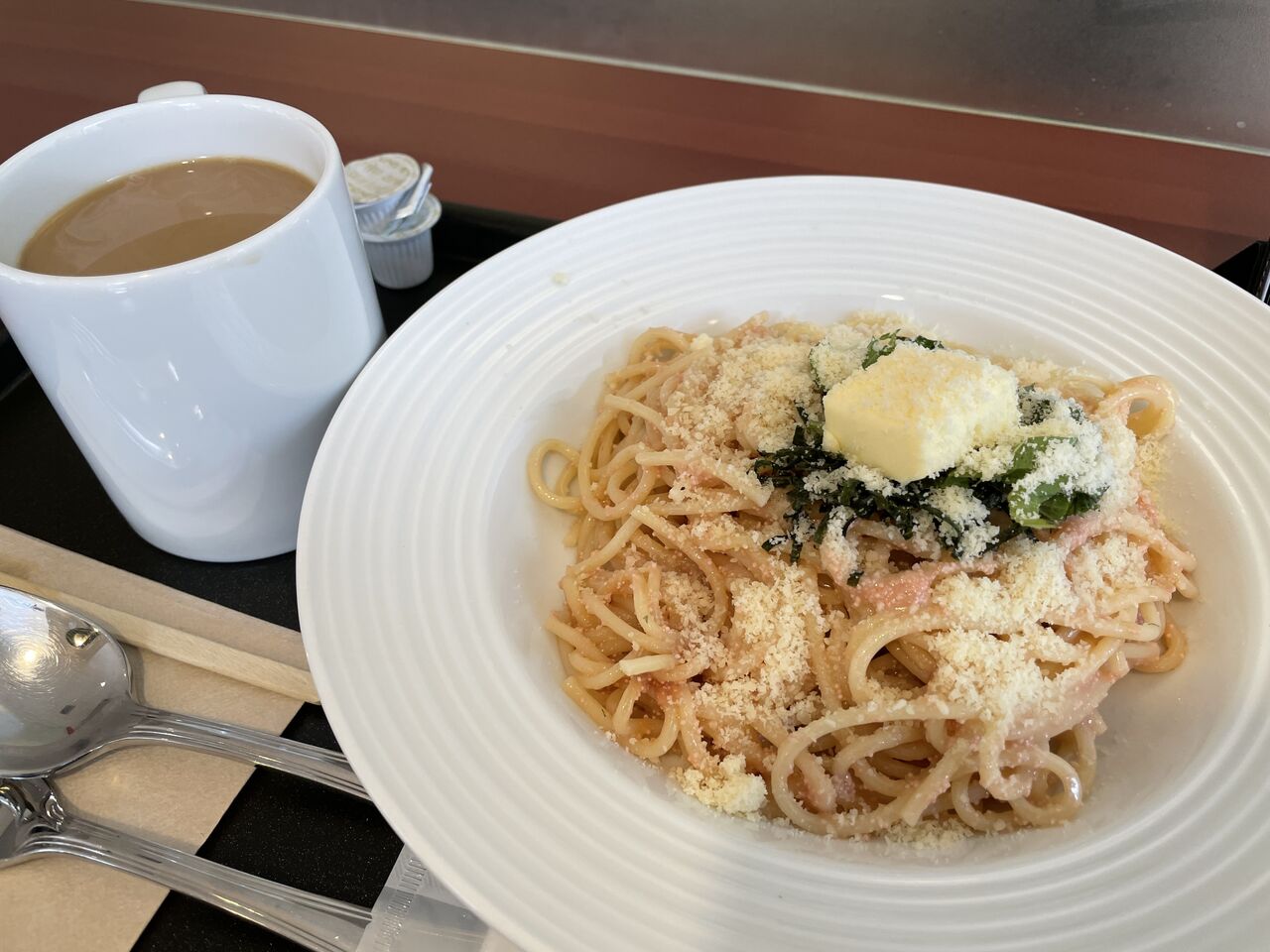 夏空のたらこパスタとポークソテー 観音裏黄昏備忘録