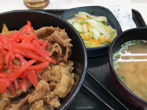 久方ぶりの吉野家ランチと鰯の梅煮とアジア危機