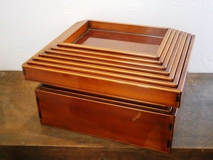 入れ子式蓋付7段木箱 : 好き！楽しい！古い！